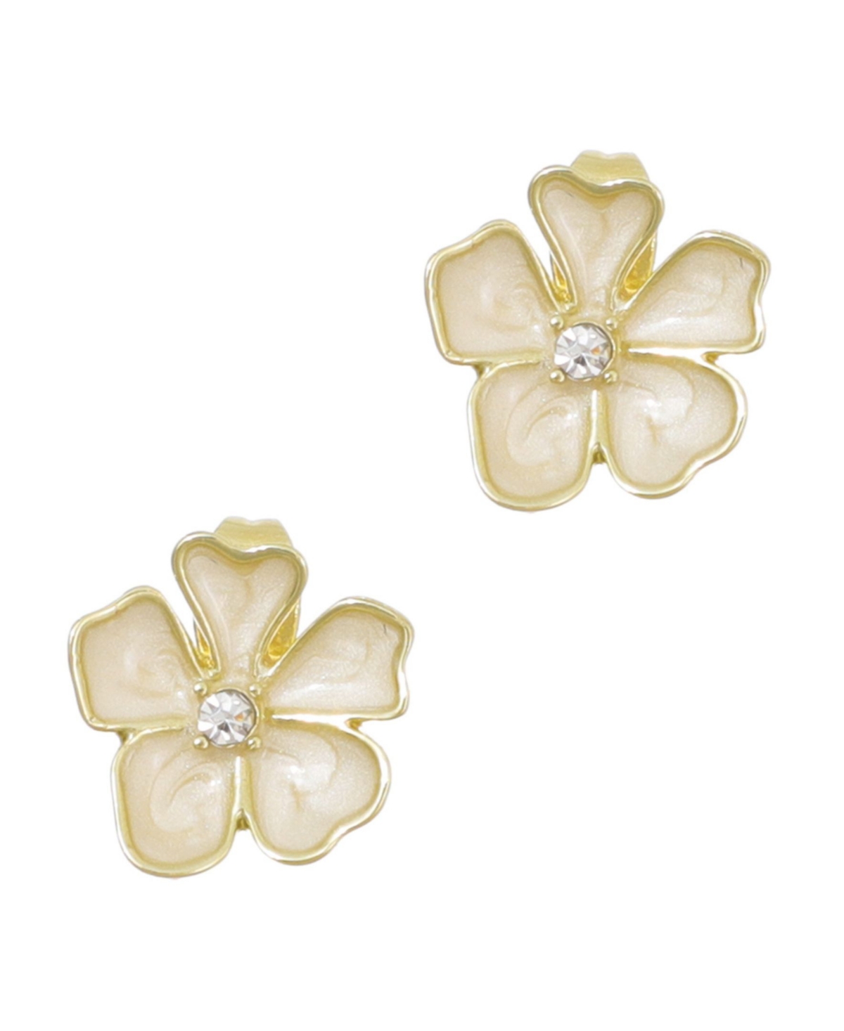 Adornia Gold-Plated Imitation Pearlescent Stud Earrings