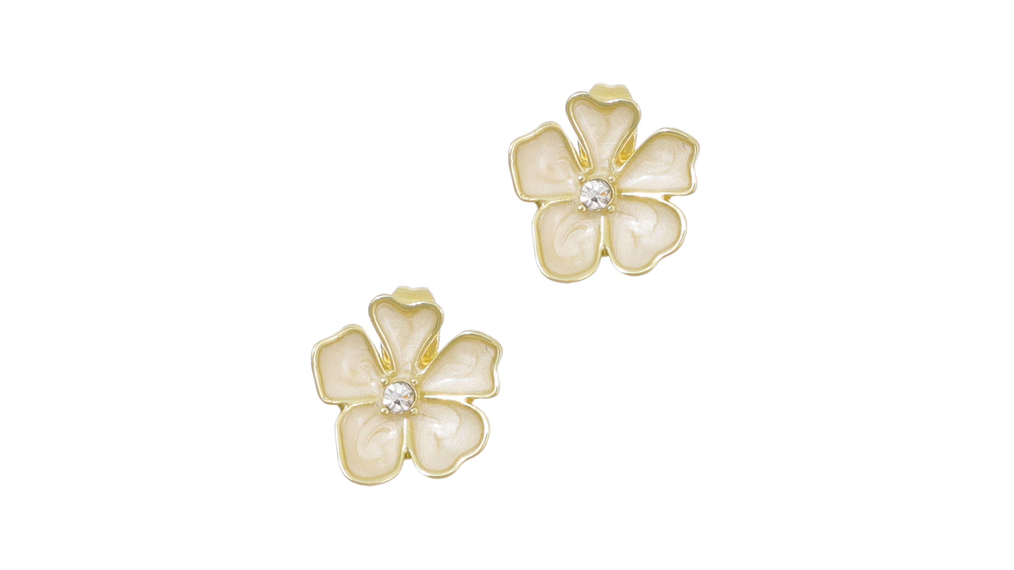 Adornia Gold-Plated Imitation Pearlescent Stud Earrings