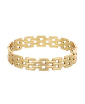 Gold Chain Cuff with Invisible Clasp Bracelet