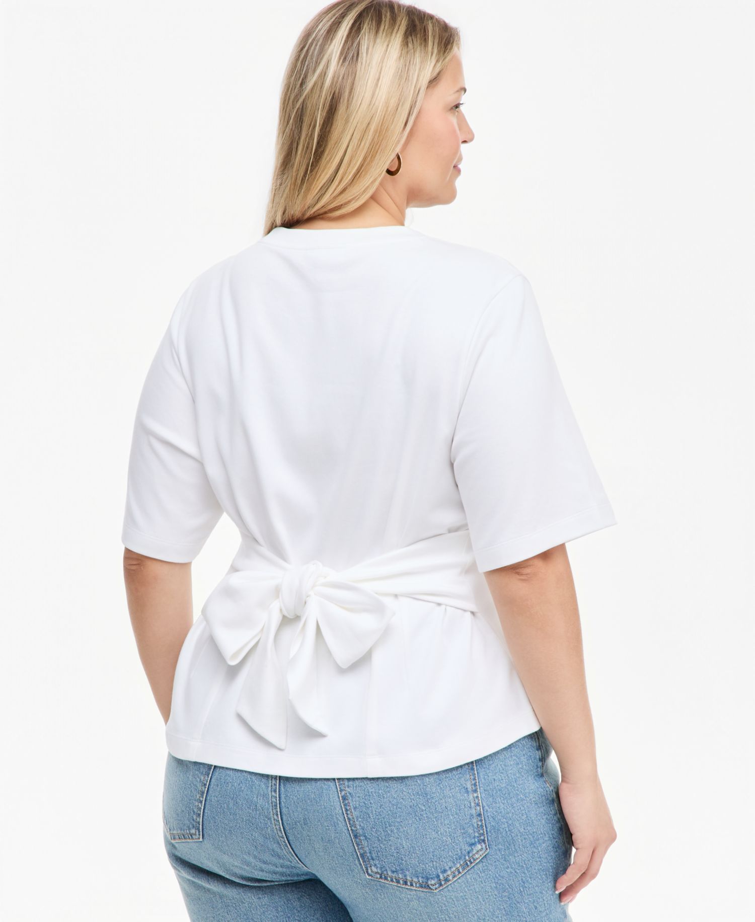 Plus Size Tie-Back Interlock T-Shirt