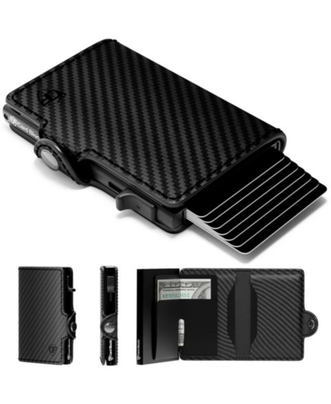 Conceal Plus Men's Card Blocr RFID Blocking Card Holder Pop Up Wallet for Men - Minimalist Front Pocket Wallet with Internal Cash ID Storage