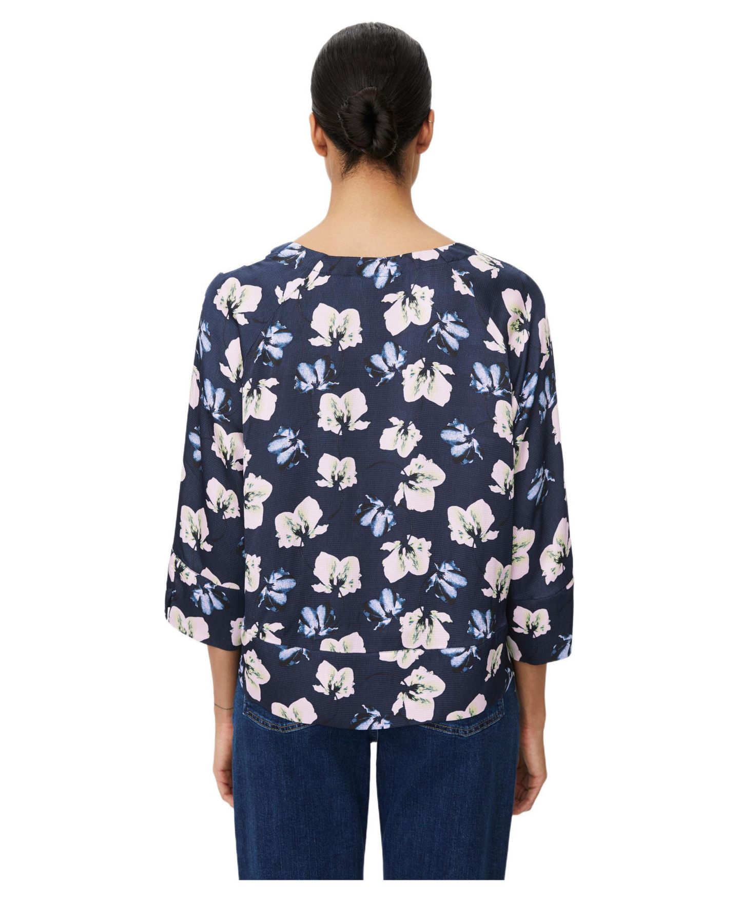Женская блузка Masai Copenhagen MaBenika Floral Print, цвет: Тёмно-синий — фото 3