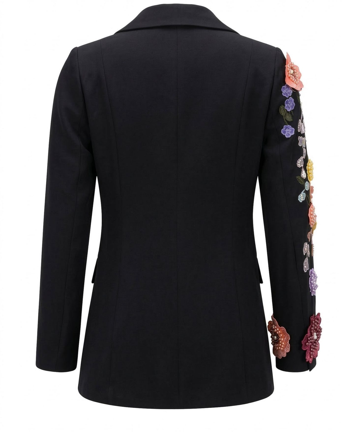 Женский пиджак Modenaire Floral Embroidered Notch-Lapel Blazer, цвет: С принтом — фото 6