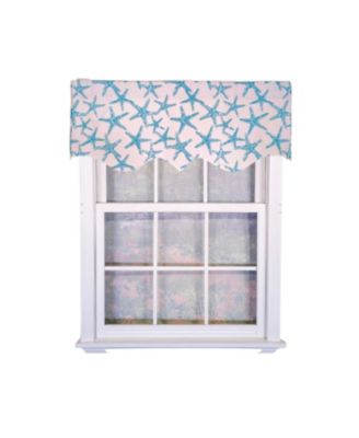 100percentage  Cotton StarFish Regal With Lining Rod Pocket Window Valance