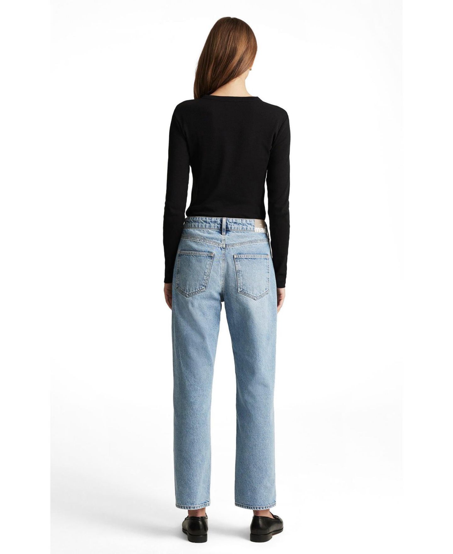 Женские джинсы Mavi Jeans Savannah High Rise Straight Leg In Lt Brushed Classic Denim, цвет: Джинсовый — фото 3
