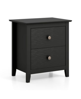 Modern Nightstand with 2 Drawers for Small Spaces