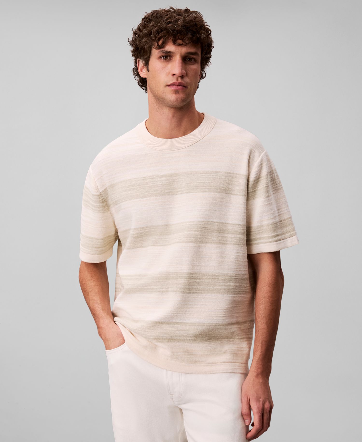 Men's Horizontal Stripe Short-Sleeve T-Shirt