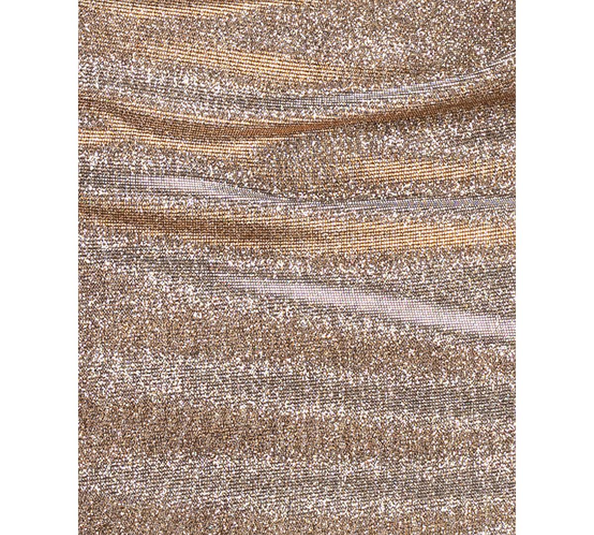 XSCAPE Petite Glitter Metallic Asymmetrical Sheath Ball Gown view 5 — MAYCSS fashion products
