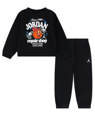 Boys' Toddler 2T-4T Striped Fleece Long-Sleeve Top and Pants, 2-Piece Set