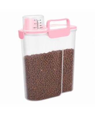 Portable Pet Food Storage Container with Cat Can Cover, Mixing Spoon
