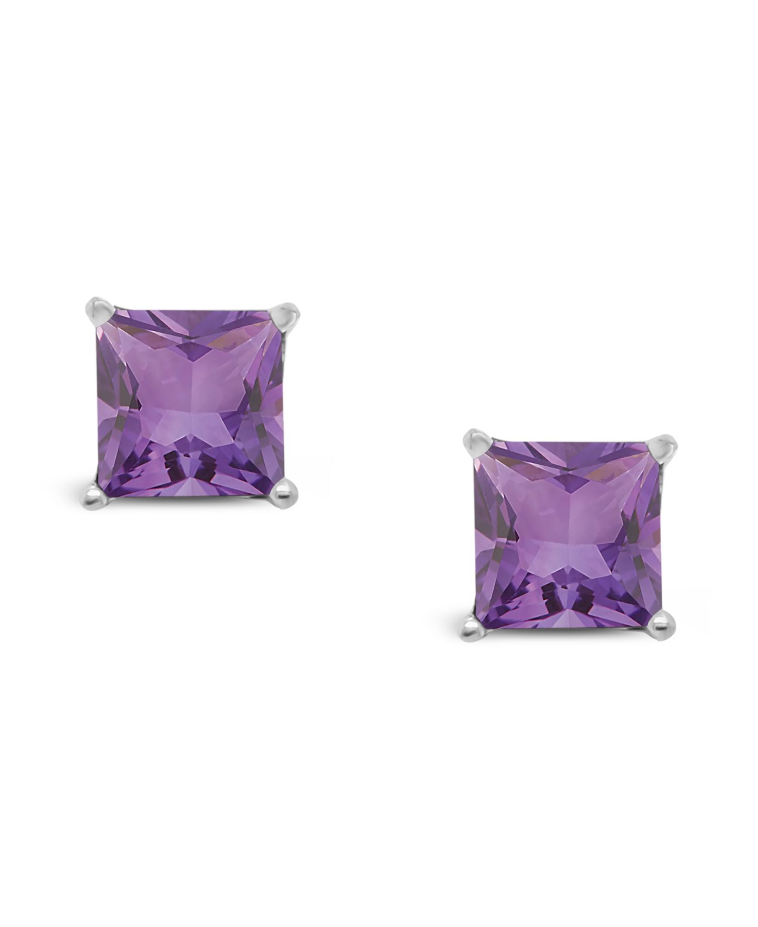 Blue Topaz (2-7/8 ct. t.w.) Stud Earrings in Sterling Silver. Also Available in Amethyst (2-1/6 ct. t.w.)