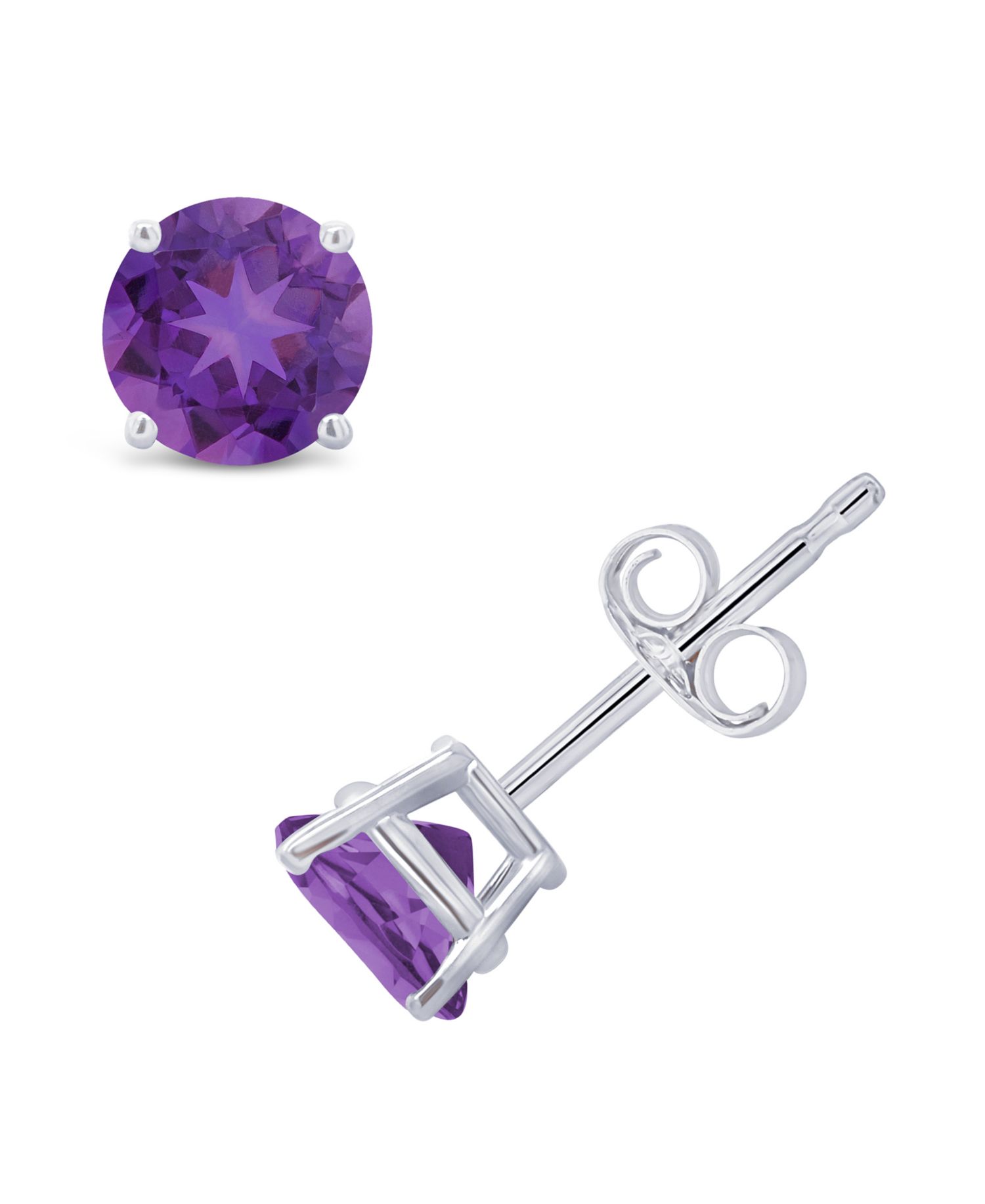 Amethyst (9/10 ct. t.w.) Stud Earrings in 14K White or Yellow Gold