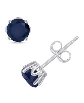 Sapphire Solitaire Stud Earrings (1-1/5 ct. t.w.) in Sterling Silver (Also in Ruby & Emerald)