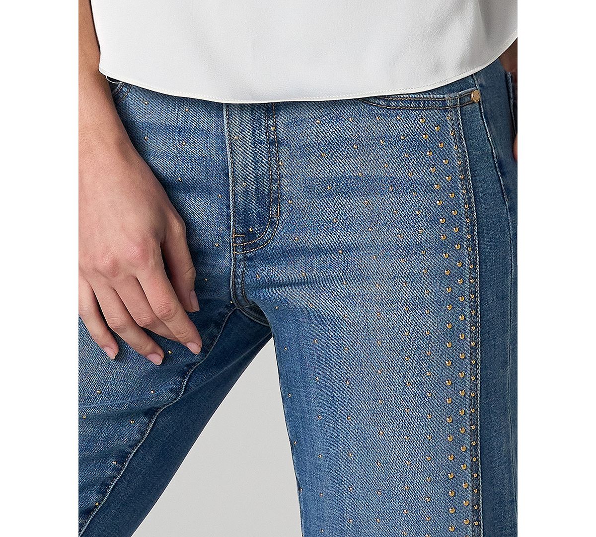 Liverpool Los Angeles Women's Kennedy Embellished Straight-Leg Jeans view 2 — MAYCSS fashion products