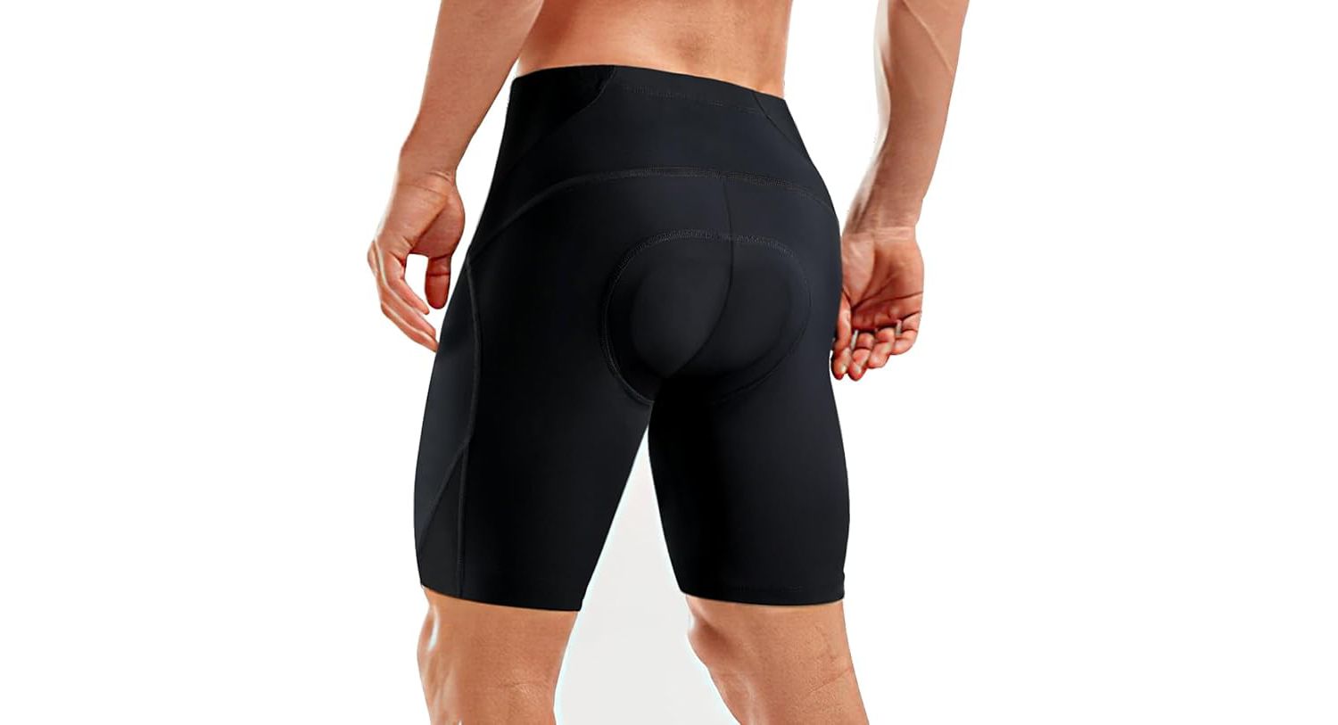 Padded Bike Shorts for Men – Large, 4D Padding, Breathable and Absorbent, Mens Bicycle Cycling Biking Clothing Shorts