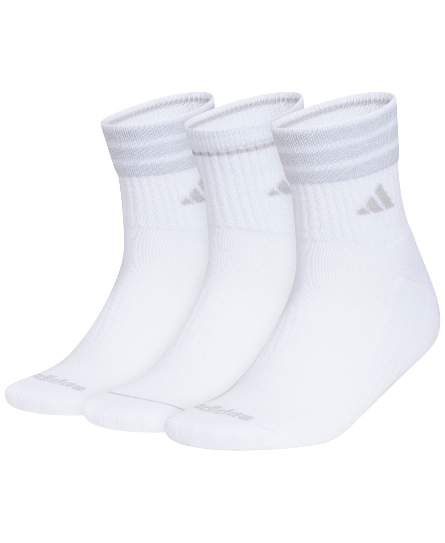 Women's Cushioned 3-Stripe 4.0 High Quarter Socks, 3-Pack