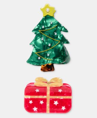Holiday Claw Hair Clips, Set of Two