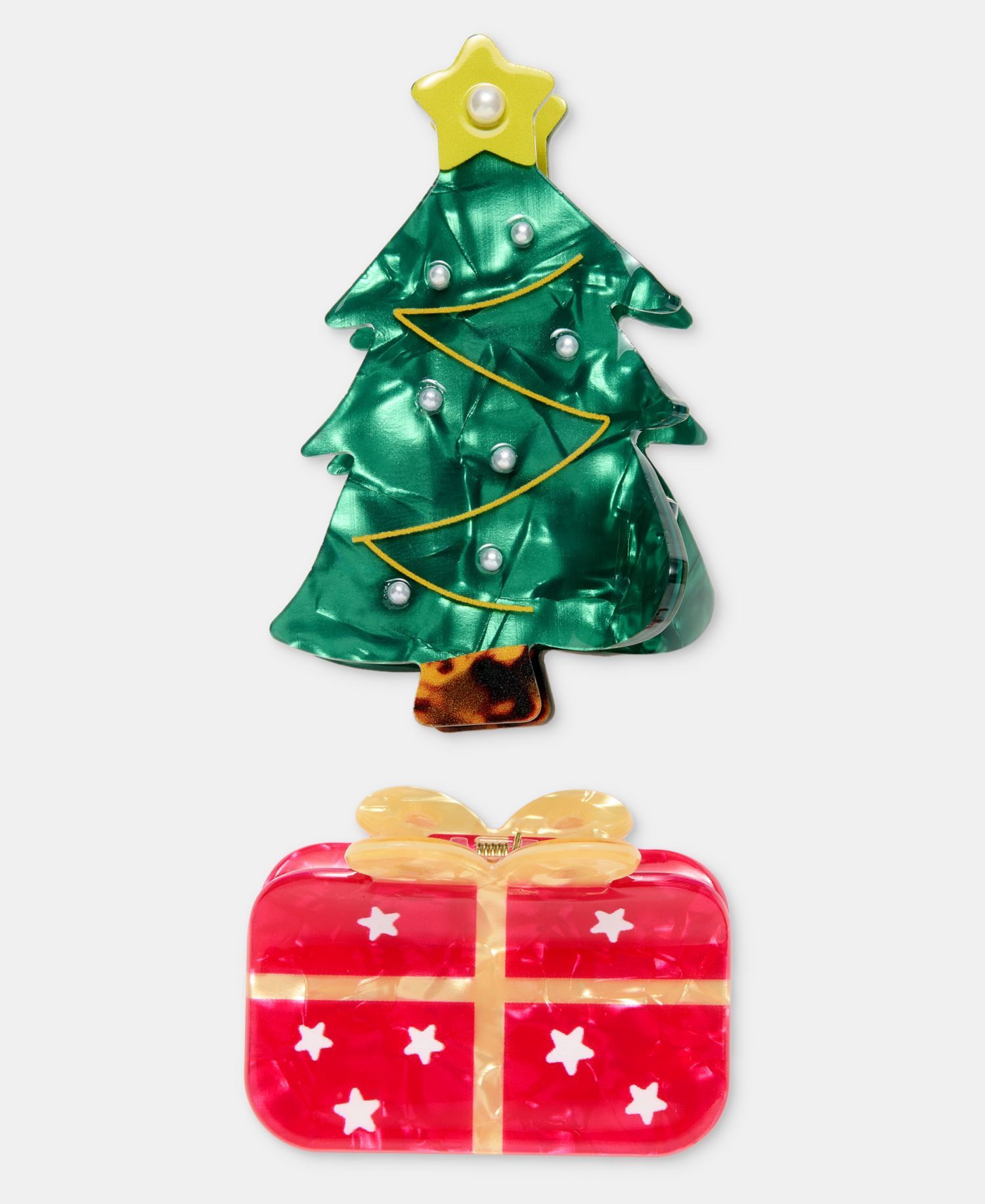 Holiday Claw Hair Clips, Set of Two