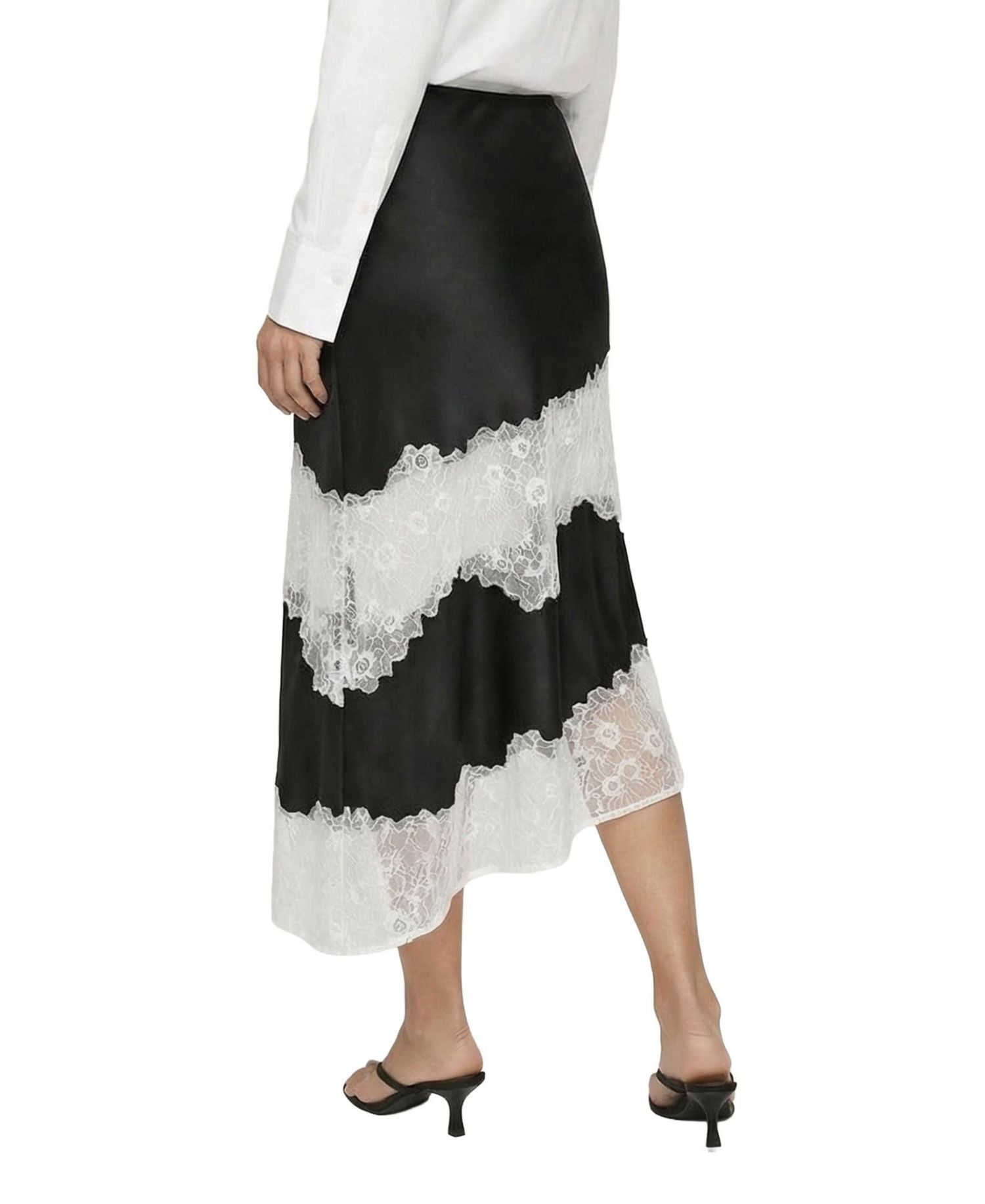 Women's Elenor Lace Insert Midi Skirt