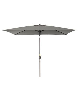 Enhance Your Outdoor Oasis 6x9Feet Rectangular Patio Umbrella - Stylish, Durable, And Sun-Protective!