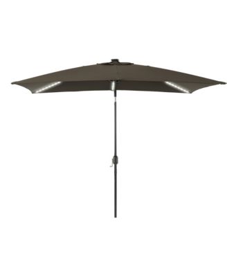 Enhance Your Outdoor Oasis 6x9Feet LED Rectangular Patio Umbrella - Stylish, Durable, And Sun-Protective