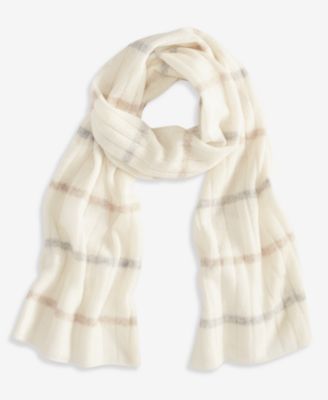 Ribbed Cashmere Muffler Scarf