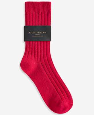 Women's Cashmere-Blend Ribbed Crew Socks