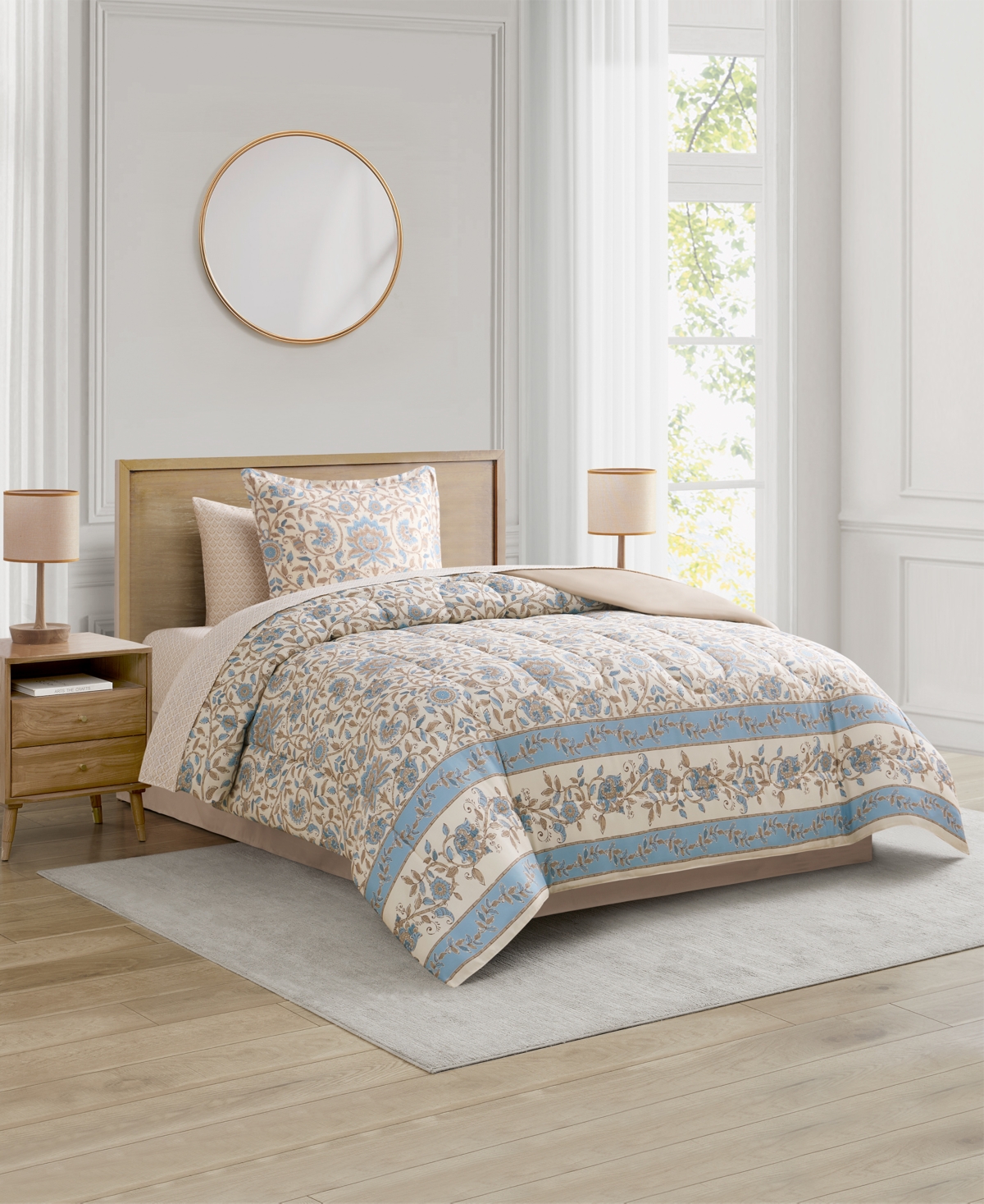 Macys Florence Reversible 8Piece Comforter Sets  Tan
