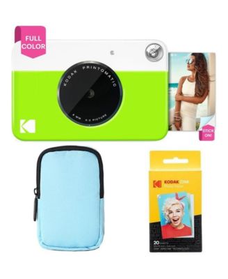 Printomatic Instant Print Camera Bundle with Soft Case and 20-Pack Zink Photo Paper