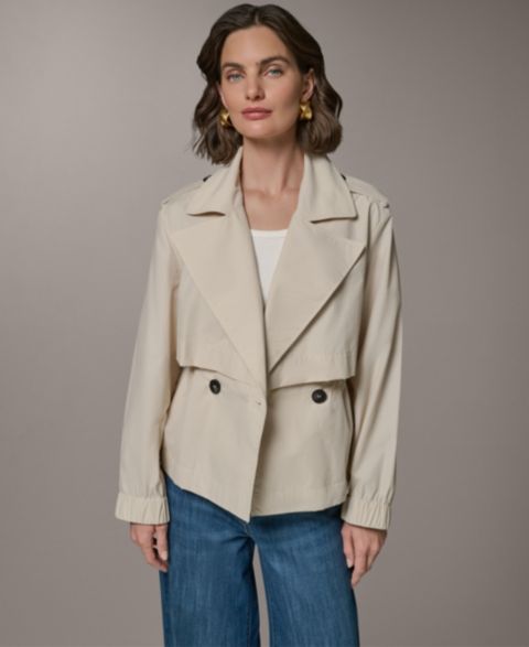 Женские куртки Donna Karan Weekend Double-Breasted Flanged Jacket