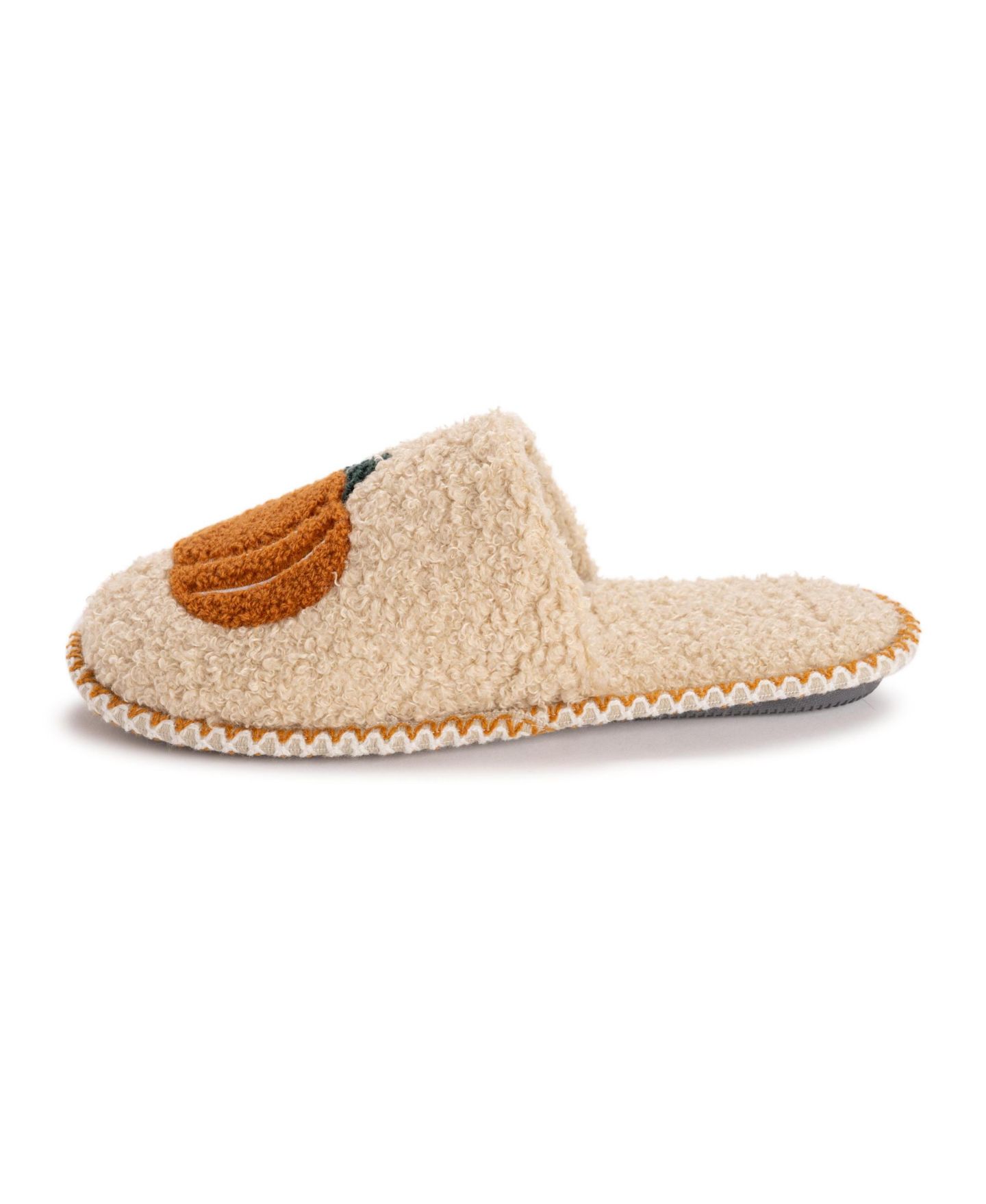 Женские тапочки MUK LUKS Punch Needle Fall Halloween Novelty Scuff Slipper, цвет: Classic Pumpkin — фото 6