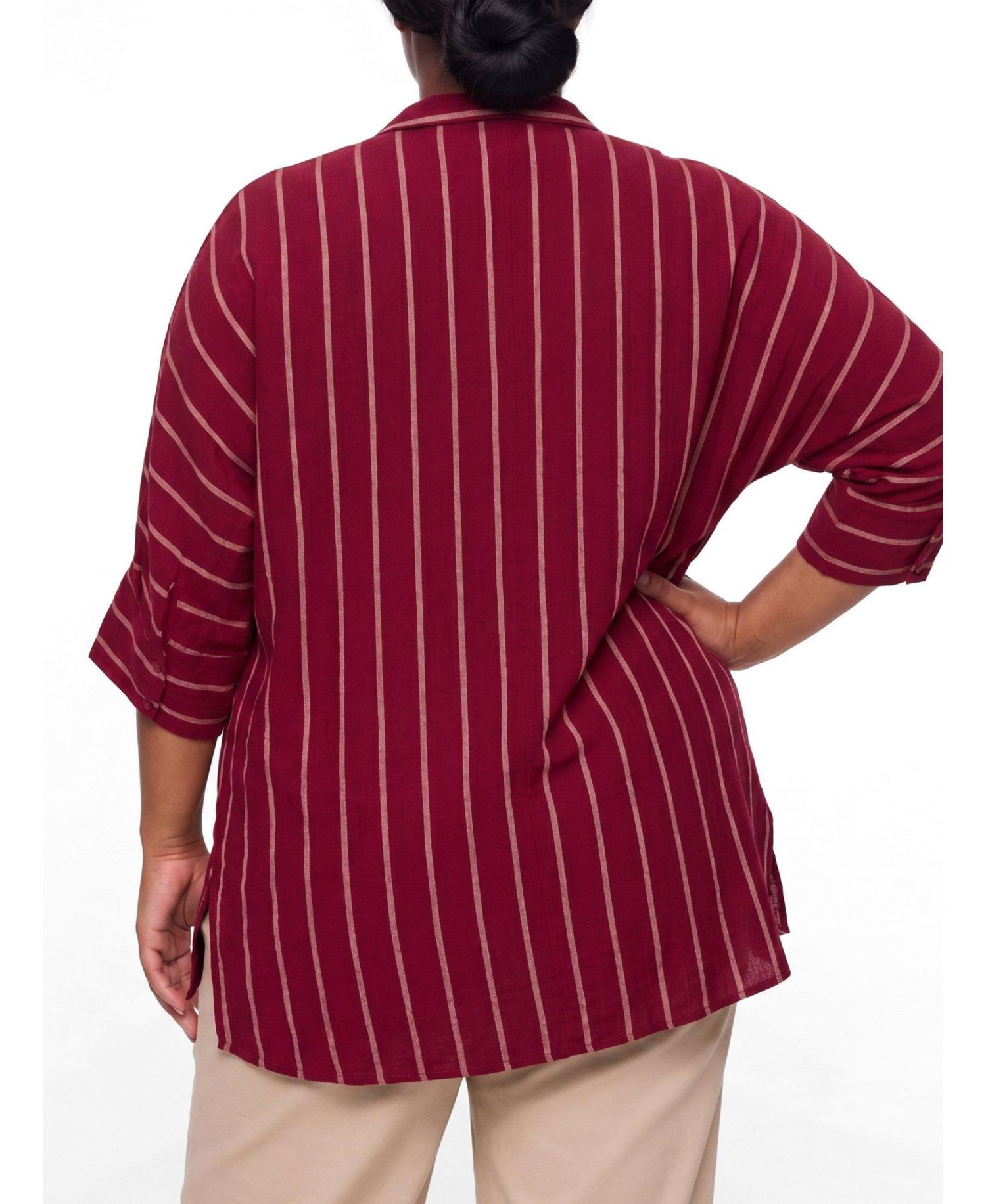 Plus Size Belle Isle Cotton Linen Popover Tunic