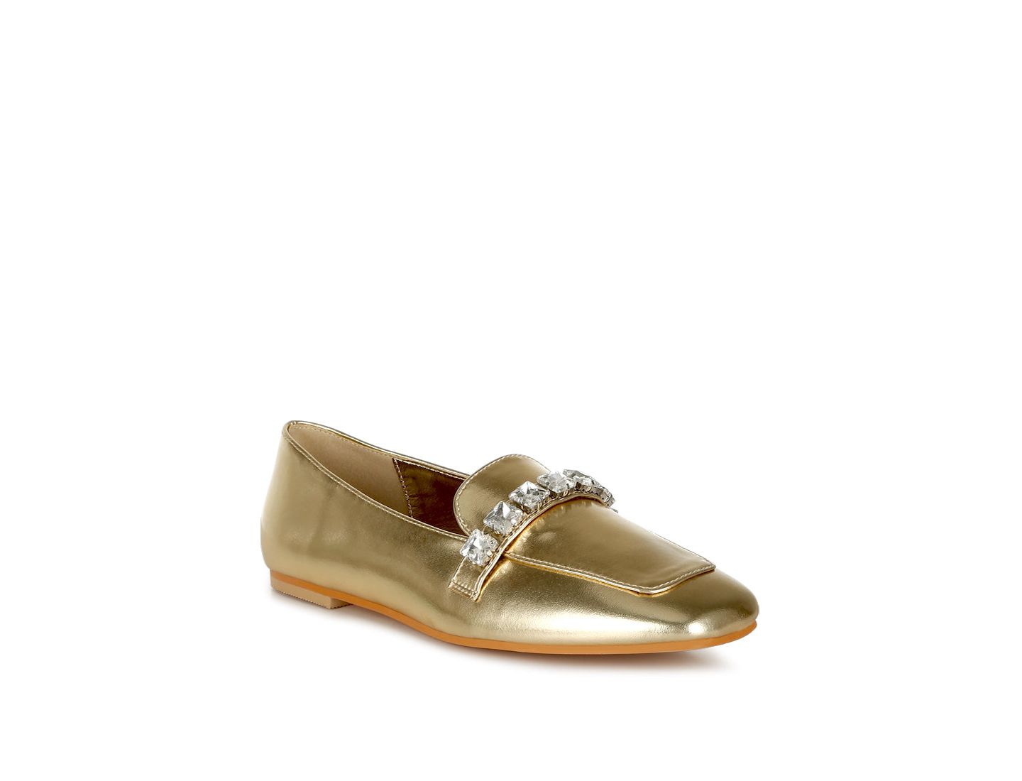 Женские туфли Rag & Co Celosia Metallic Diamante Strap, цвет: Золотой — фото 6