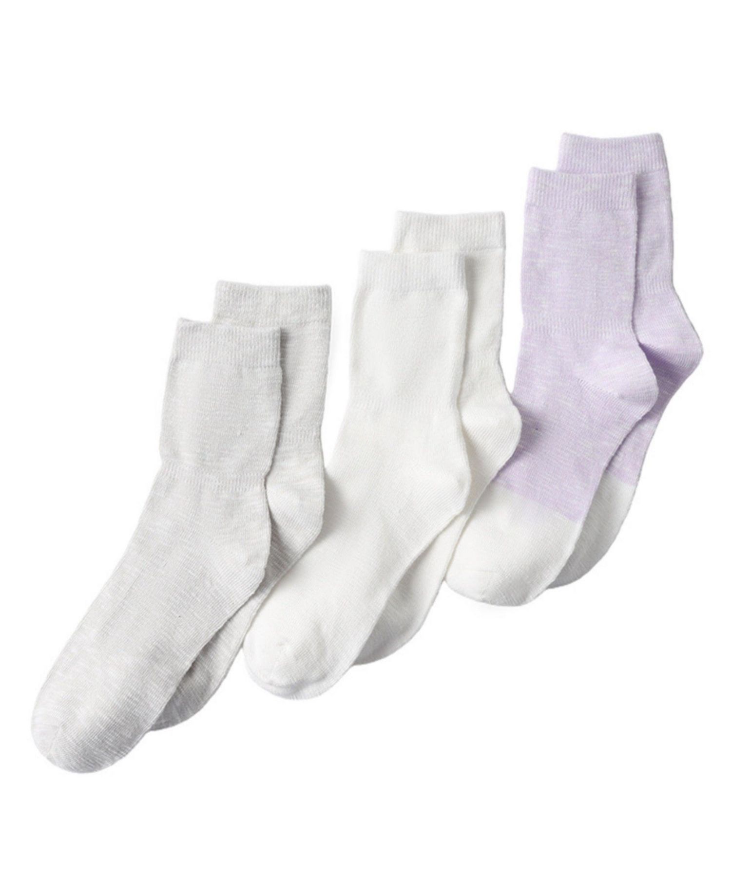 Women's 3-Pack Summerweight Slub Midi Socks