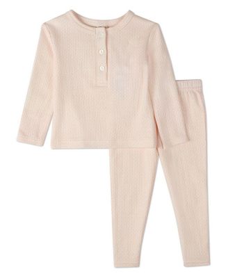 Baby Boys Baby 2 Piece 100 percentage Cotton Knit Lounge Set with Allover Abstract Print