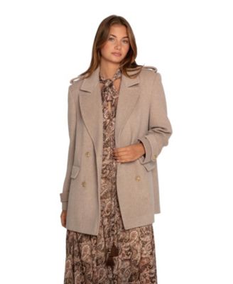 Women's Harbour Military Wool Blend Pea Coat
