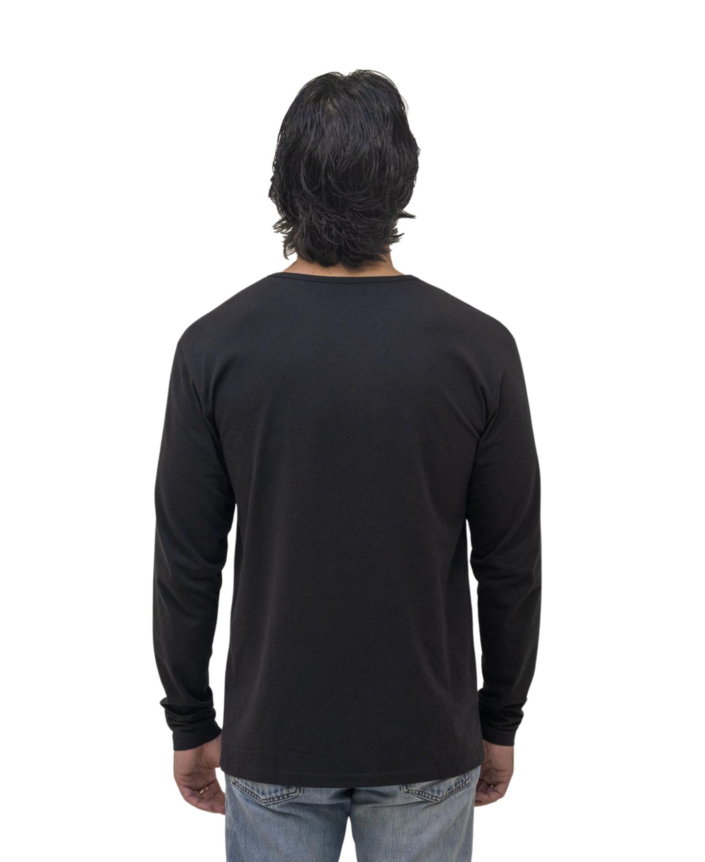 Мужские топы EPIC FITS Long Sleeve Henley, 6-Pack, цвет: Чёрный — фото 2