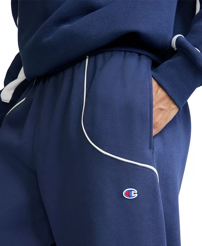 Men's Piped Open Bottom Relaxed-Fit Pants - thumbnail 3