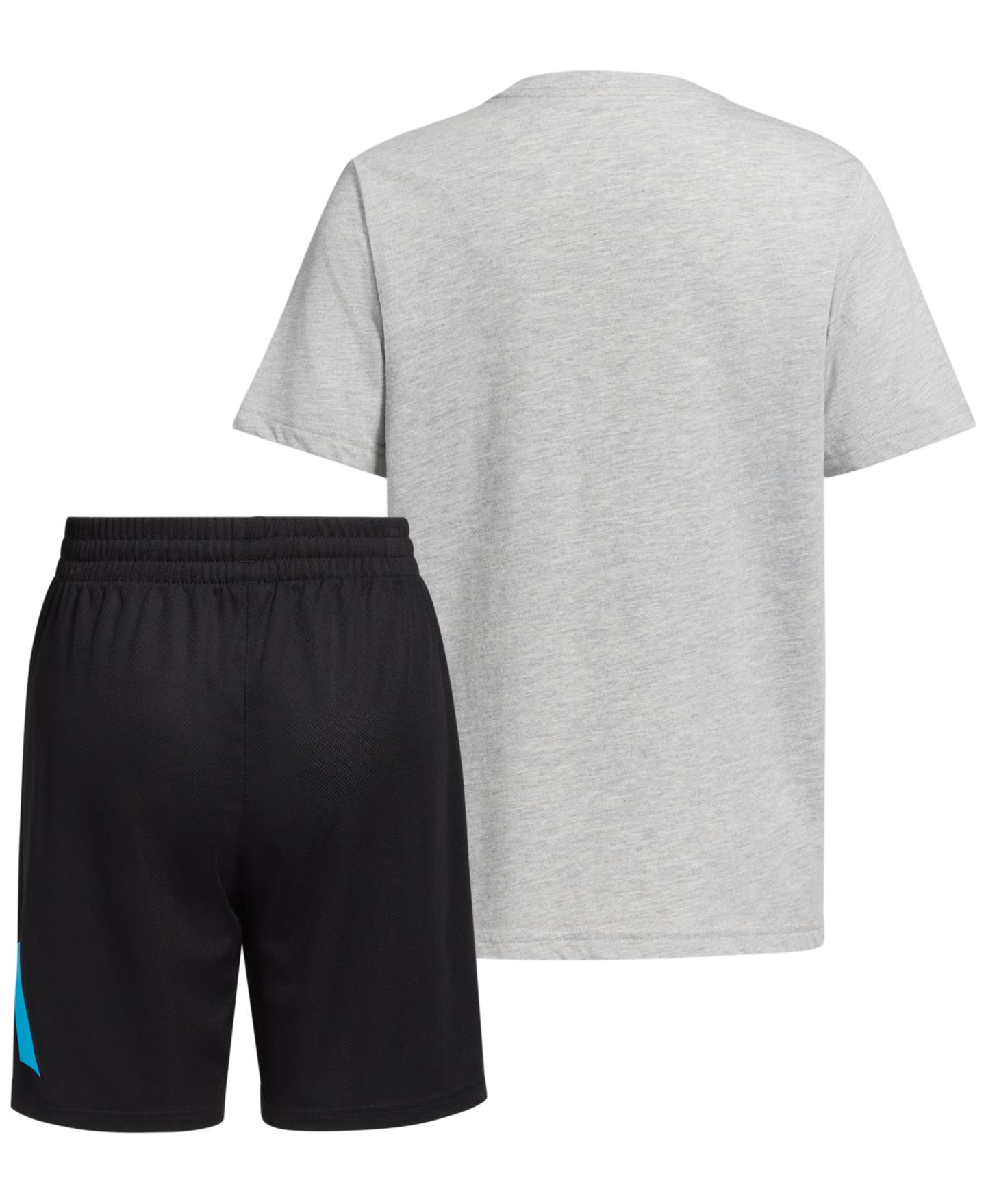Детский комплект adidas: футболка и шорты, 8-16 лет, 2 предмета, цвет: Серый меланжевый — фото 2