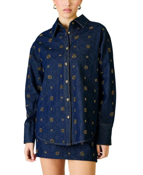 Женские куртки Line & Dot Attina Beaded Denim Jacket