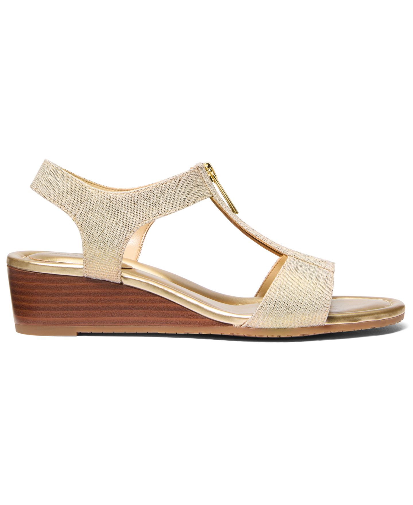 Женские сандалии Michael Kors Berkley Wedge, цвет: Бледный золотой льняной — фото 2