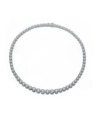Elegant Radiant Round CZ Tennis Necklace