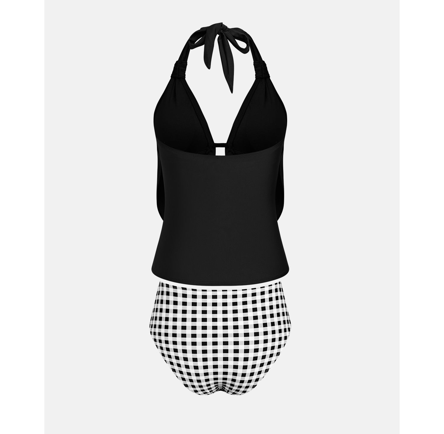 Women's V-Neck Adjustable Straps Tankini Set