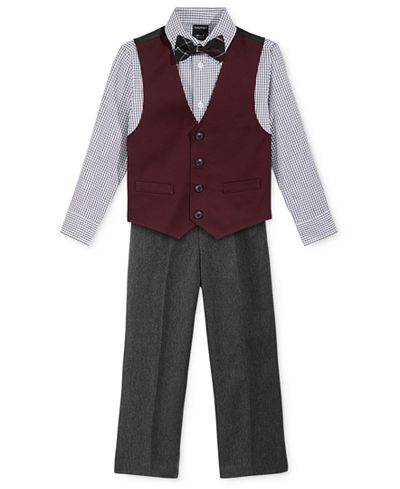 Nautica Little Boys' 3-Pc. Twill Vest, Shirt & Pants Set