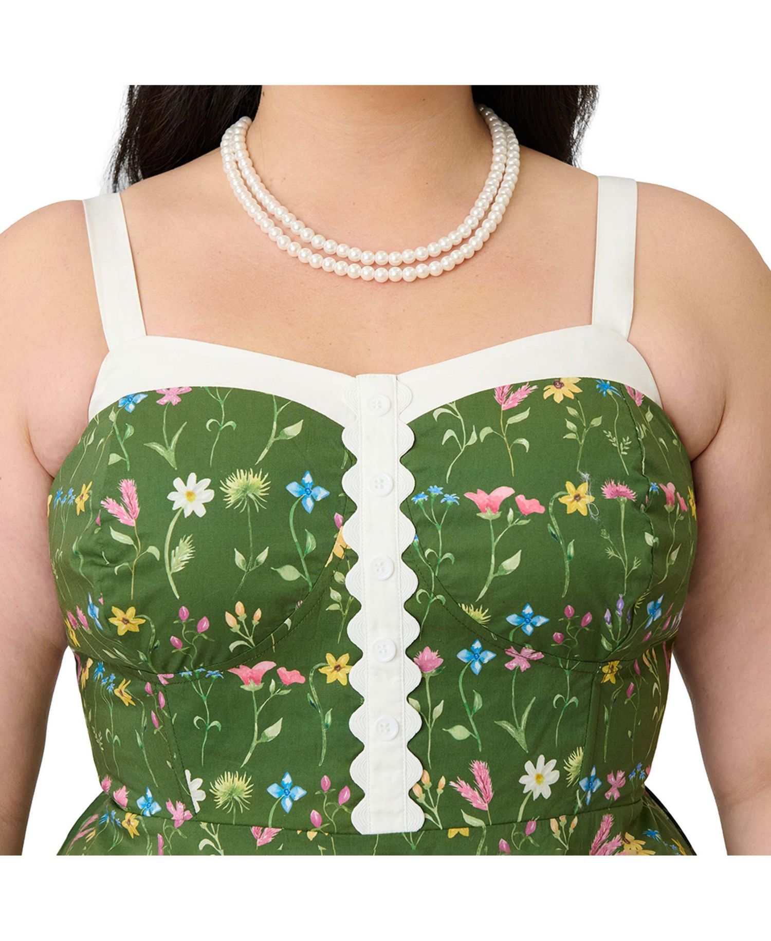 Plus Size 1950s Sleeveless Swing Dress