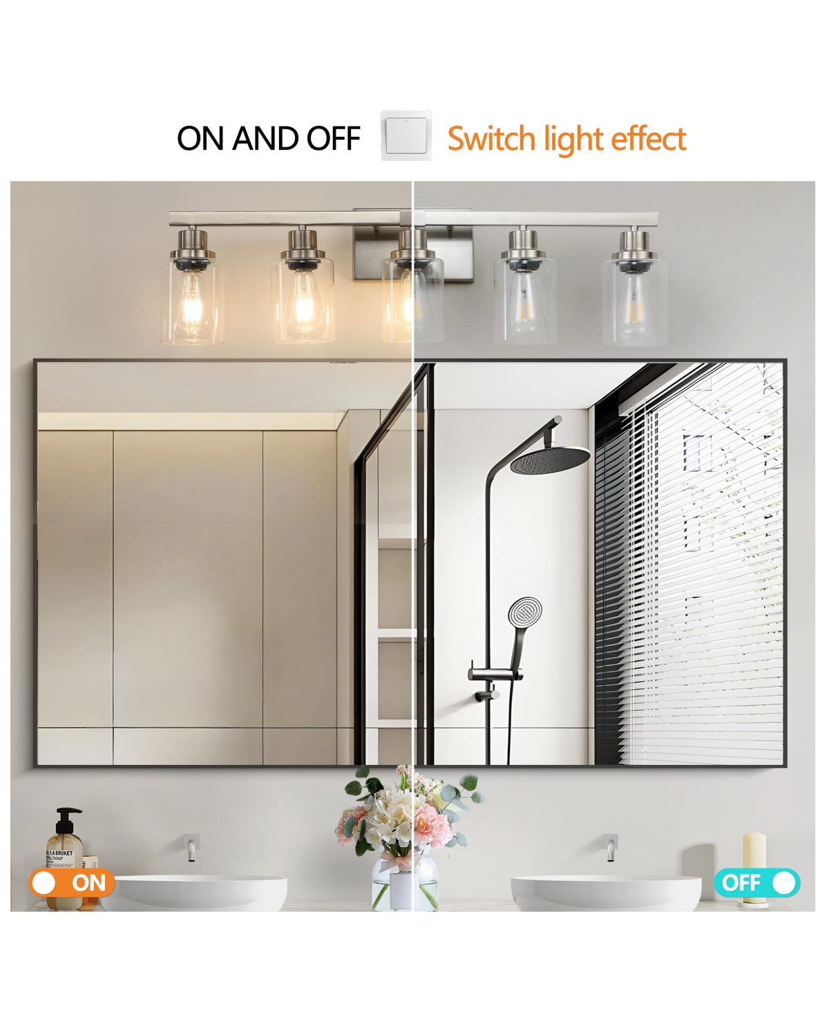 Midola 31" Modern 5-Light Bathroom Vanity Light Fixture