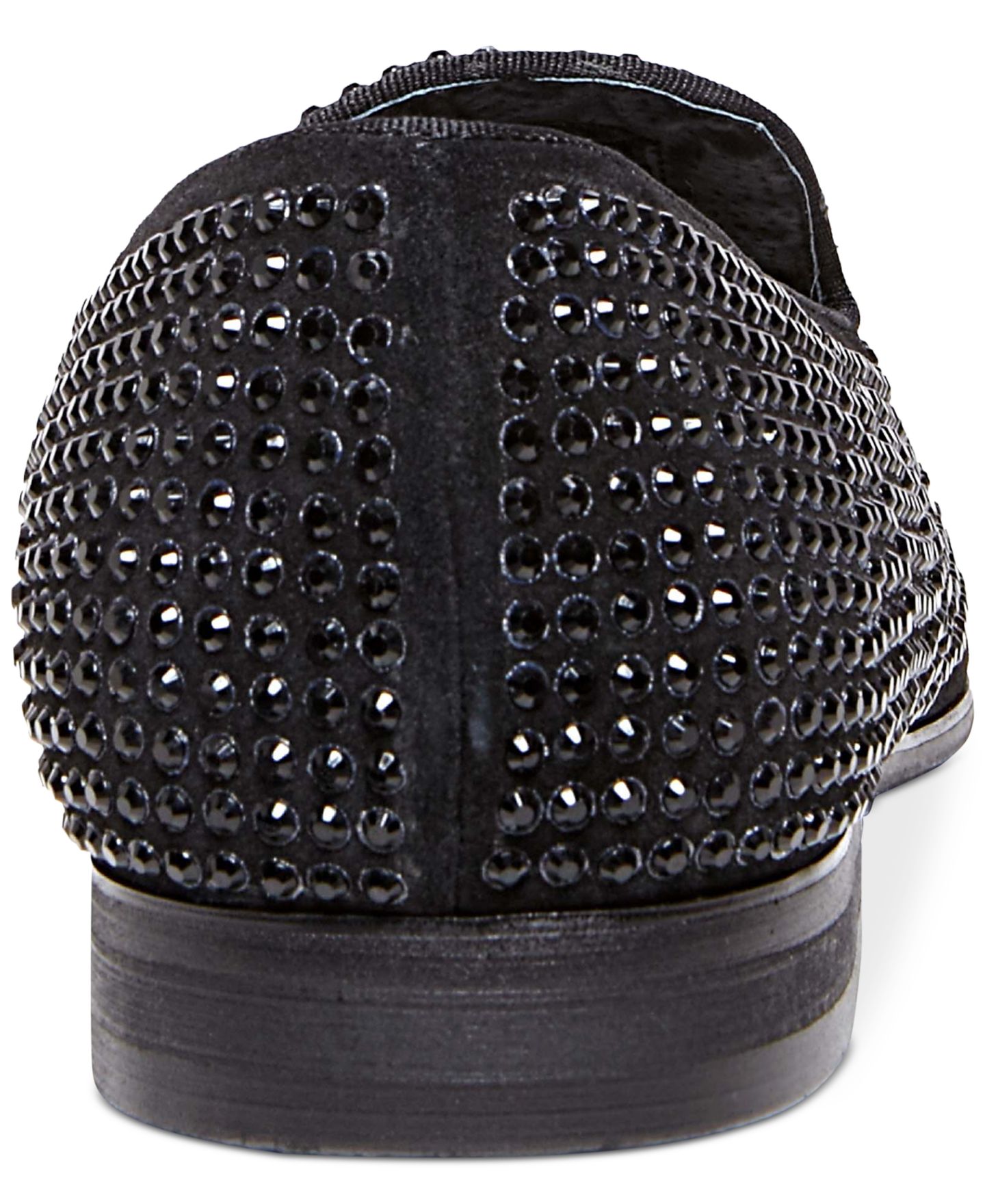 Мужские тапочки Steve Madden Caviar Rhinestone Smoking Slipper, цвет: Чёрный — фото 3