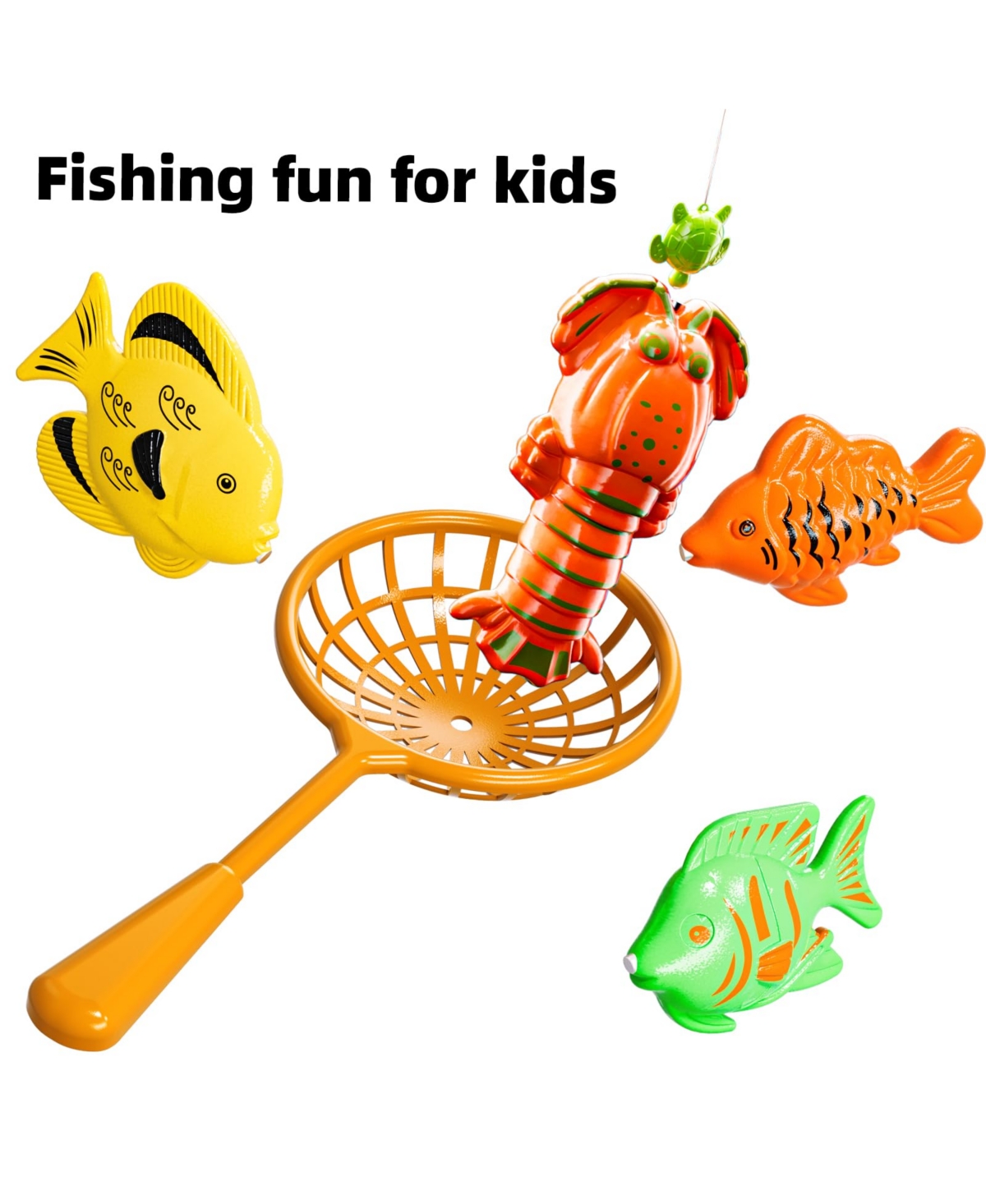 Gnuadz Fishing Game 51 Fish Rod Net Bath Outdoor Party Kids Toy