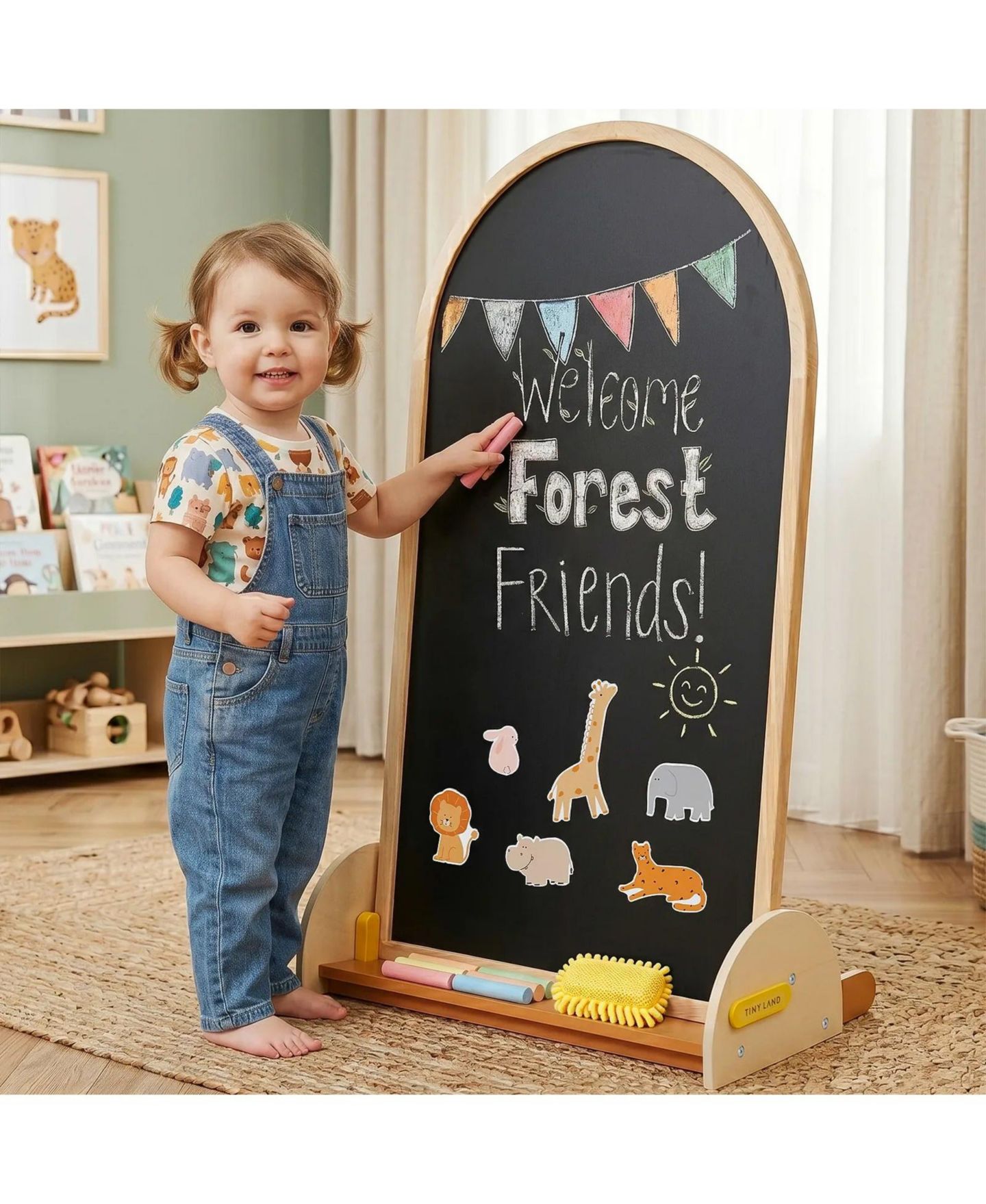 Детская игрушка Tiny Land Double-Sided Magnetic Easel, Ages 3+ — фото 4