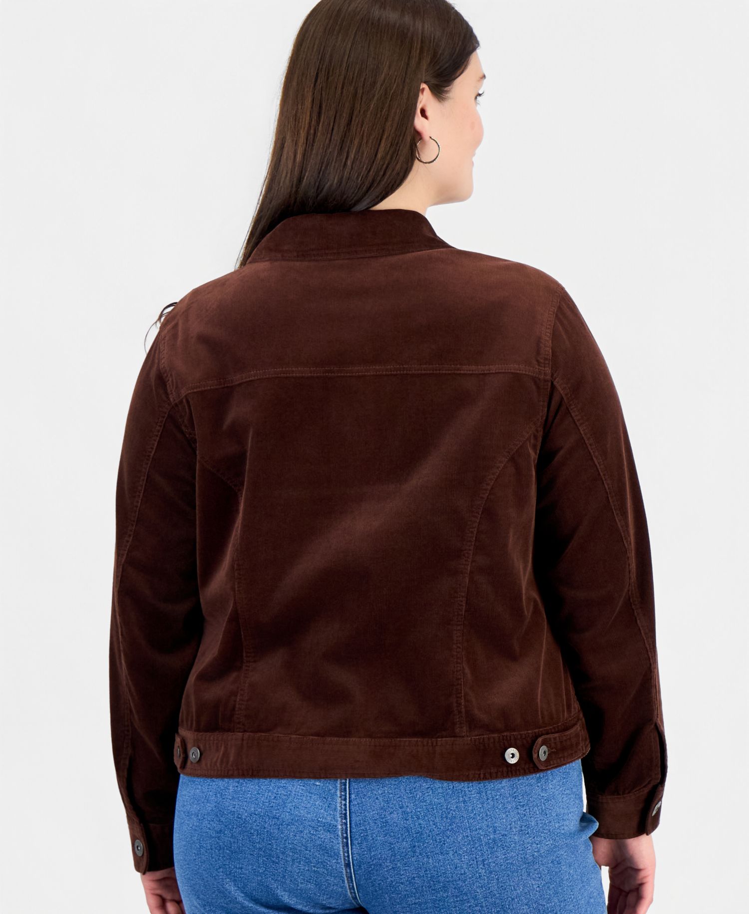 Plus Size Classic Corduroy Jacket